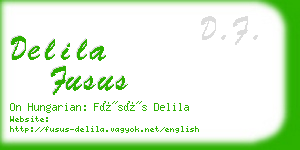 delila fusus business card